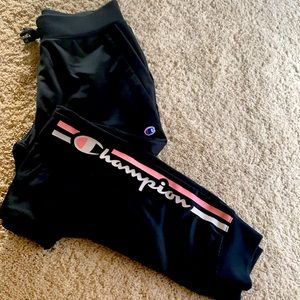 Size Medium Champion Black Joggers
